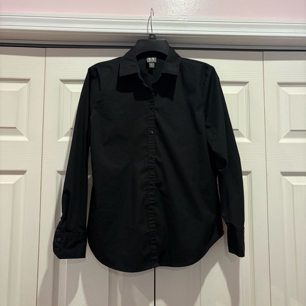 BLACK BUTTON UP LONG SLEEVE